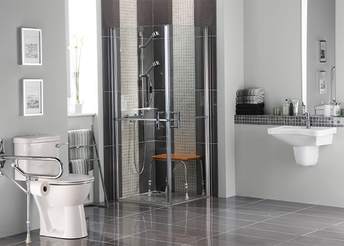 Image of bathroom with safety features
